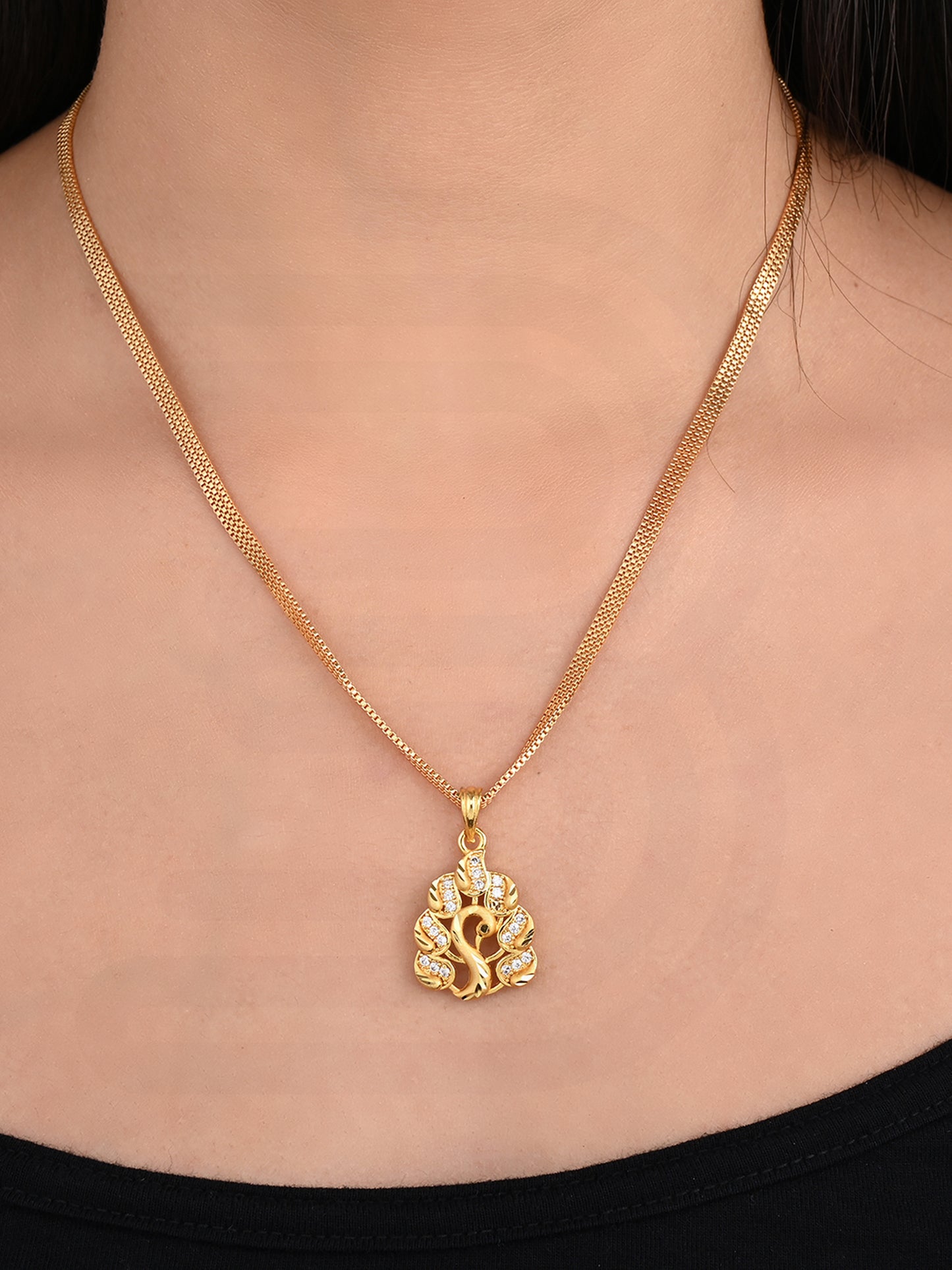 One-Gram Gold Chain Pendant Set