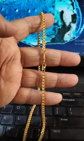 Premium 1 Gram Gold Designer Chain for Daily Use | Lightweight & Long-Lasting Forming Jewelry