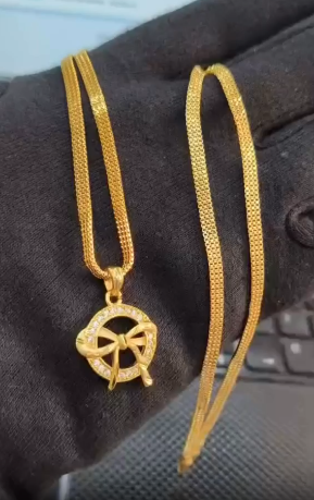 One-Gram Gold Chain & Pendant Set Premium Quality