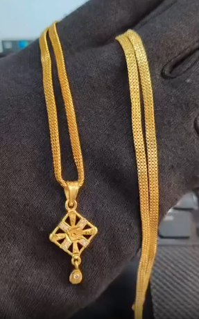 One-Gram Gold Chain Pendant Set