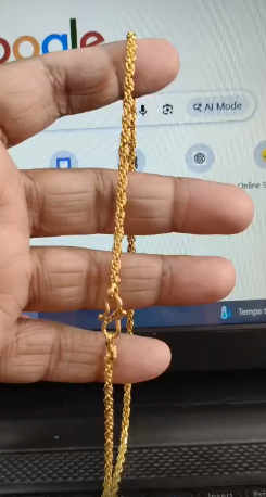 Premium 1 Gram Gold Forming Designer Rope Chain | Daily Use Lightweight Jewelry