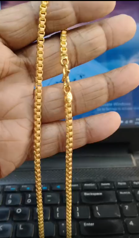 Premium 1 Gram Gold Designer Chain for Daily Use | Lightweight & Long-Lasting Forming Jewelry