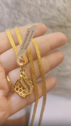 One-Gram Gold Chain Pendant Set (Copy)