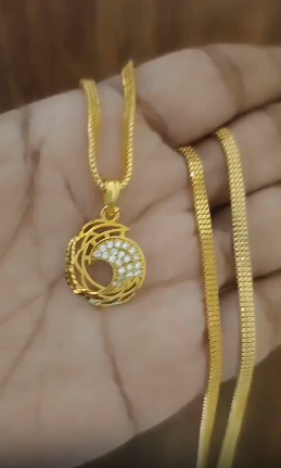 One-Gram Gold Chain Pendant Set (Copy)