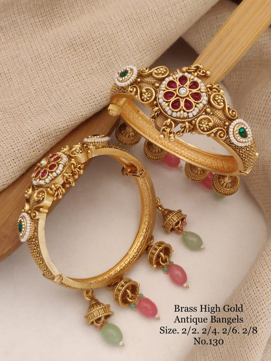 Graceful Treasures: Brass High Gold Antique Kangan