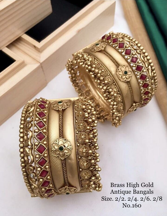 Majestic Antiques: Brass High Gold Antique Kangan