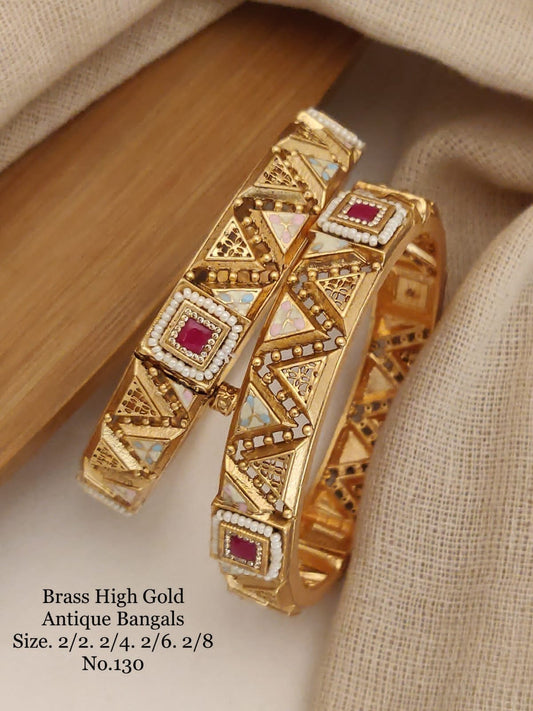 Royal Relics: Brass High Gold Antique Kangan