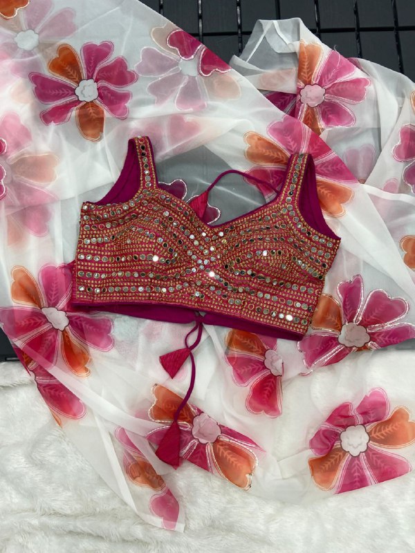 Georgette digital printed beautiful saree