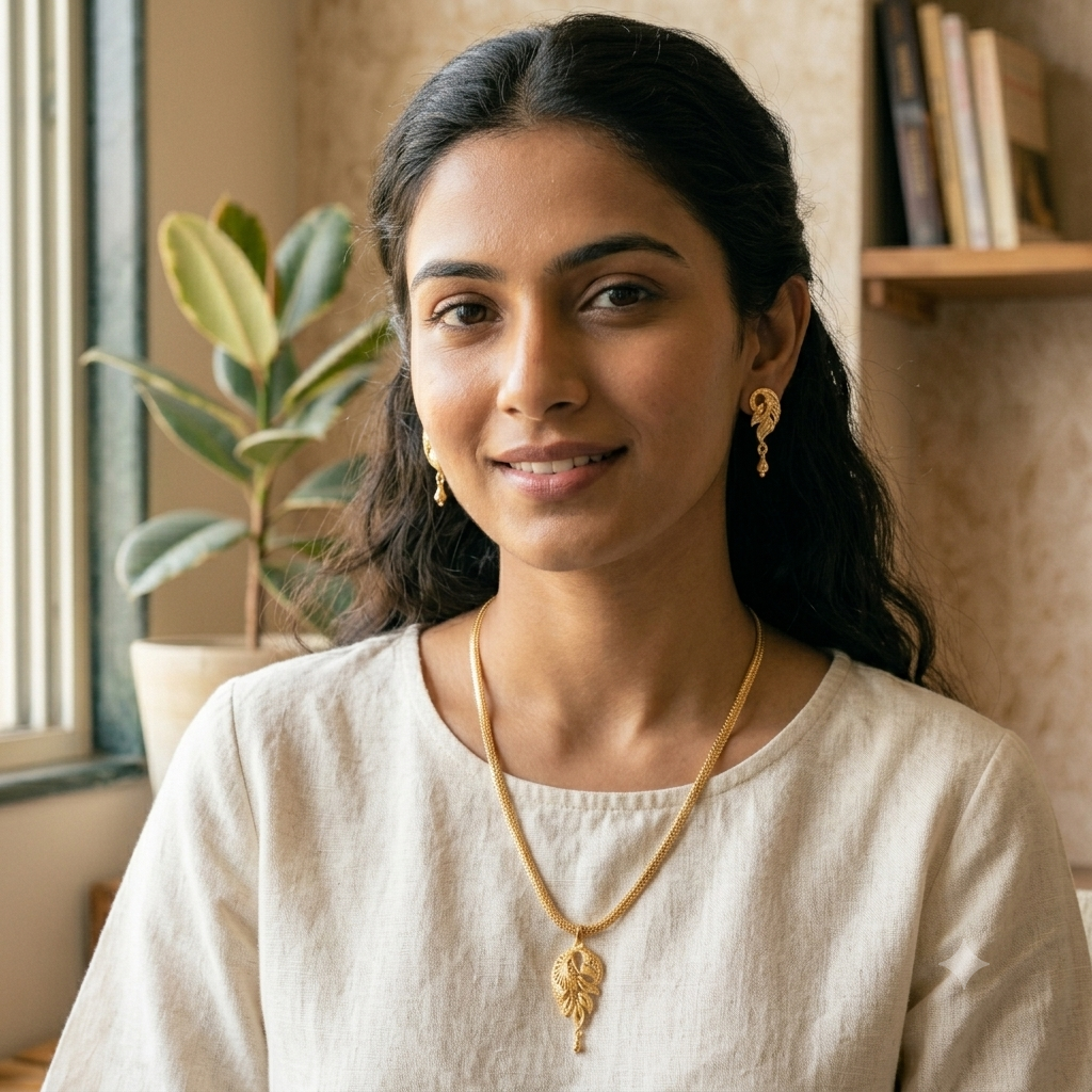 One-Gram Gold Chain Pendant Set with Tops