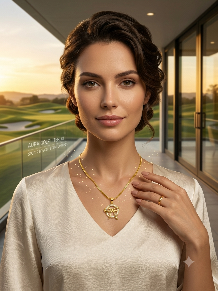 One-Gram Gold Chain & Pendant Set Premium Quality