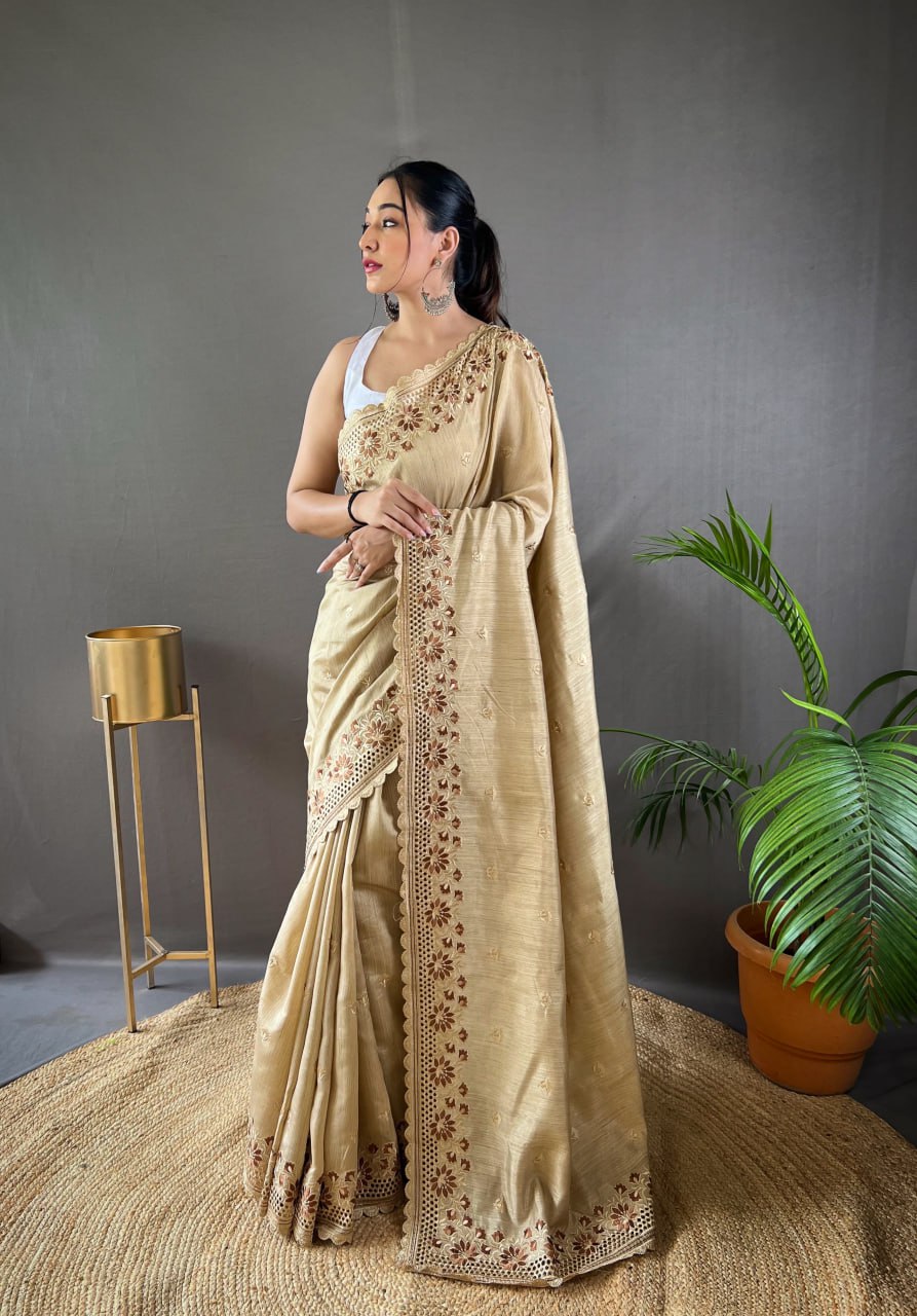 Pure Matka Silk Soft Saree with Intricate Work and Full Work Blouse