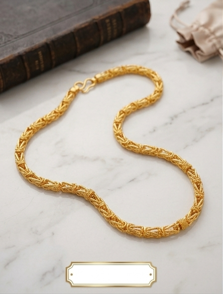 Men's 22-Inch One Gram Gold Forming Designer Chain