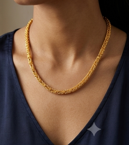 Men's 22-Inch One Gram Gold Forming Designer Chain