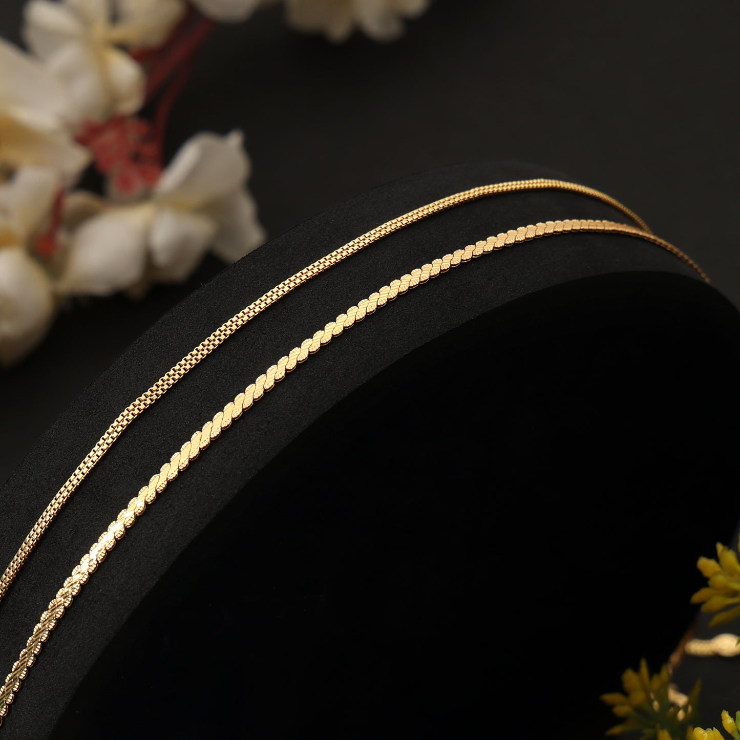 23-Inch 1 Gram Gold Chain Combo for Men & Women – Pack of 2