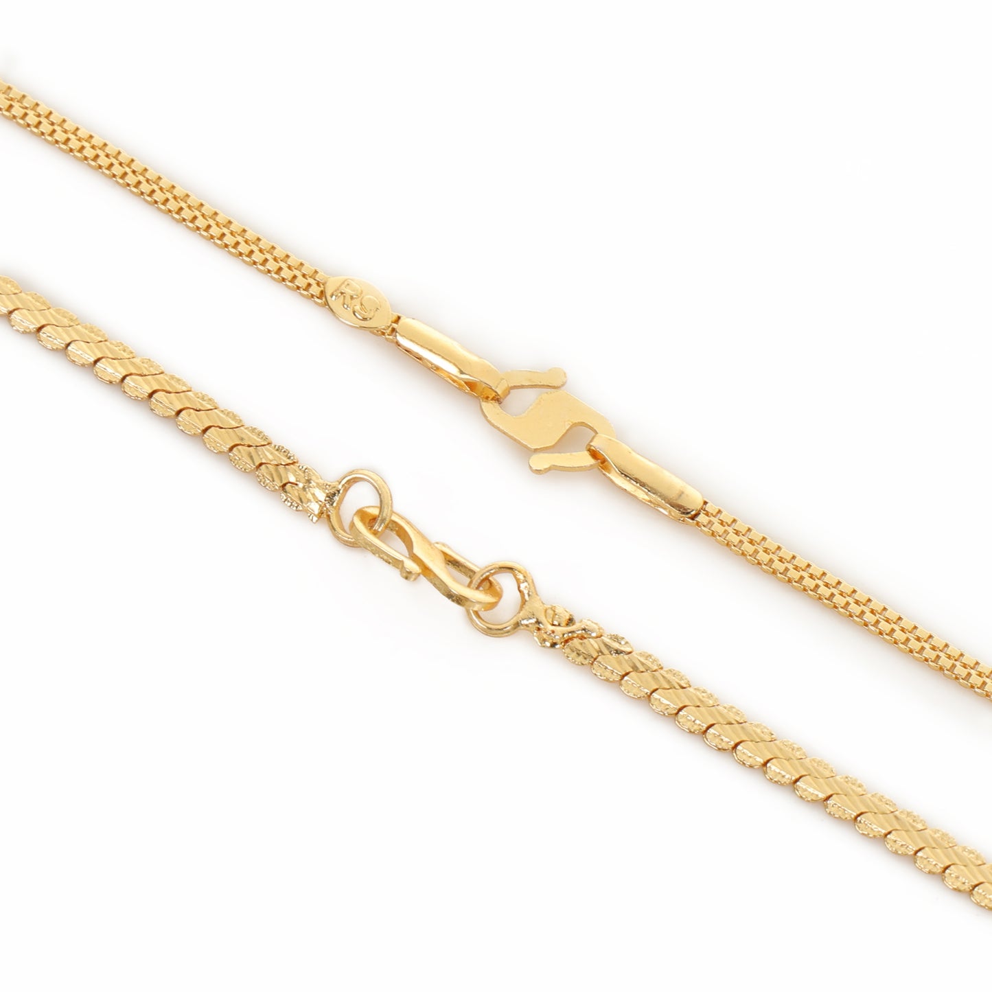23-Inch 1 Gram Gold Chain Combo for Men & Women – Pack of 2