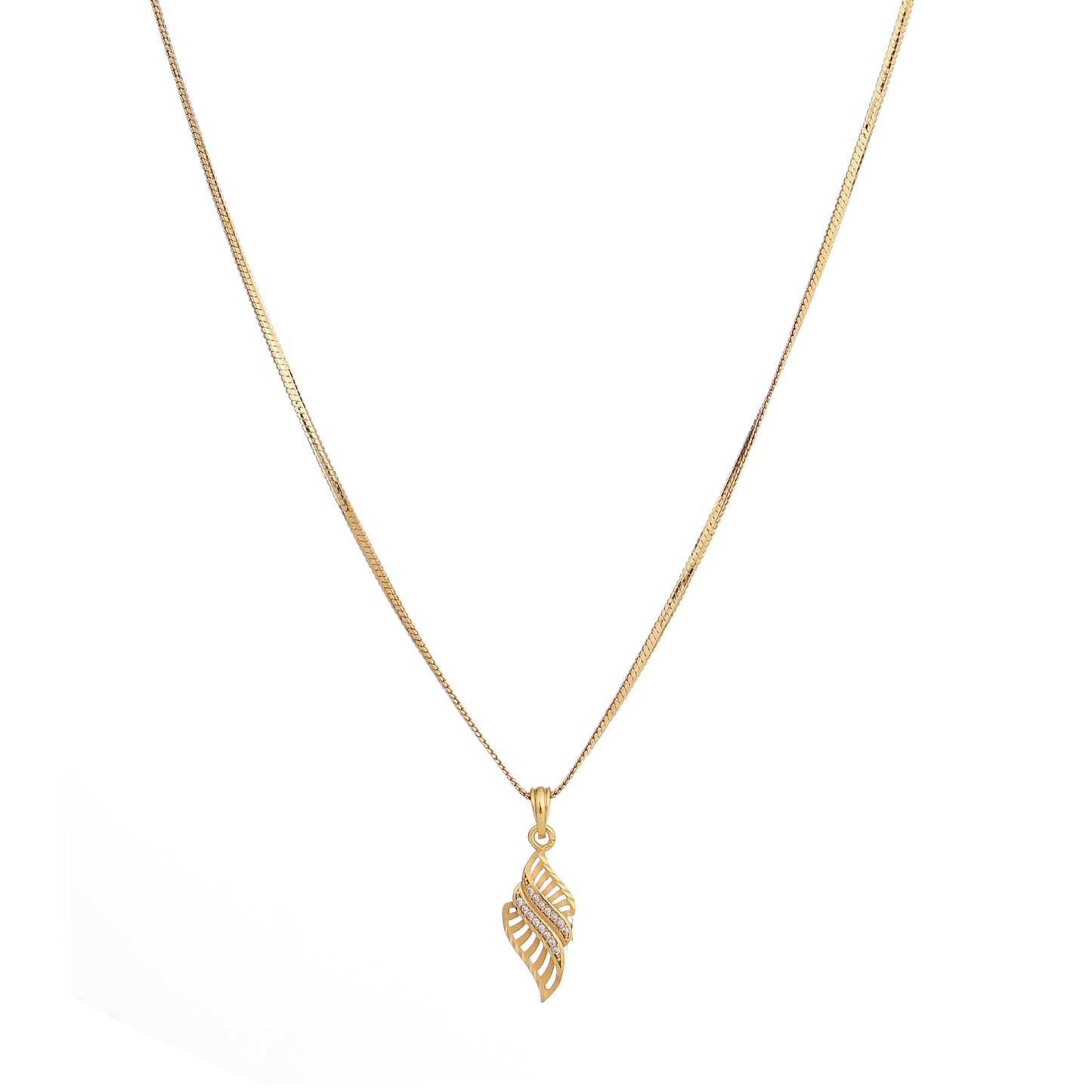 18K Gold Coated Pendant Necklace – Anti-Tarnish Finish
