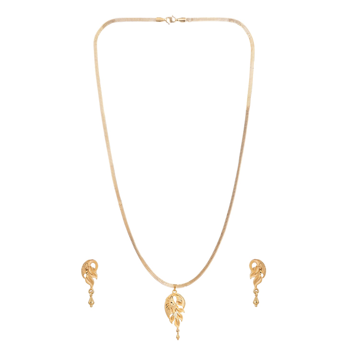One-Gram Gold Chain Pendant Set with Tops