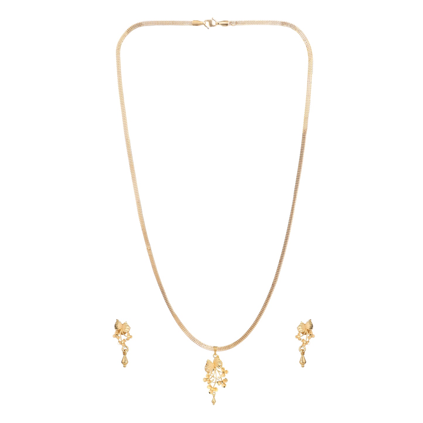 One-Gram Gold Chain Pendant Set with Tops