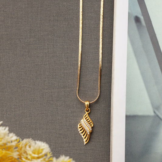 18K Gold Coated Pendant Necklace – Anti-Tarnish Finish