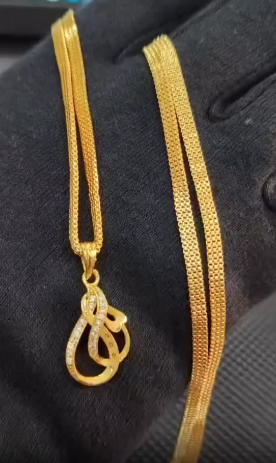 One-Gram Gold Chain Pendant Set