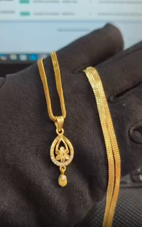 One-Gram Gold Chain Pendant Set