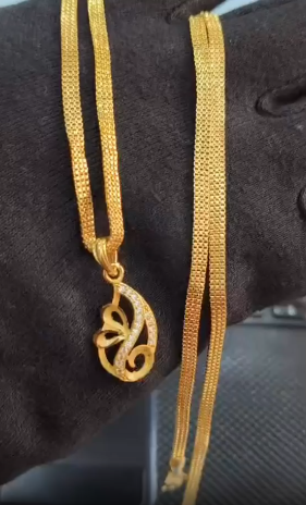 One-Gram Gold Chain & Pendant Set Premium