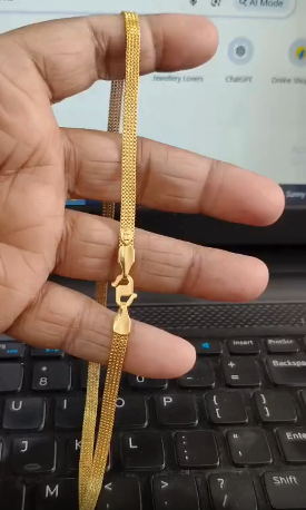 Beautiful 1 Gram Gold Forming 4 Line Chain – 24 Inch | Lightweight & Elegant (Single Chain)