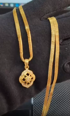 One-Gram Gold Chain Pendant Set