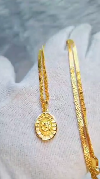 One-Gram Gold Chain Pendant Set