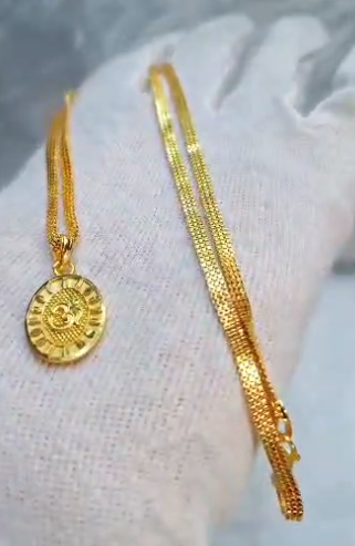 One-Gram Gold Chain Pendant Set