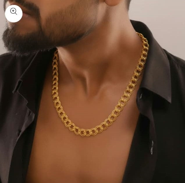 1 Gram Gold Plated Premium Gold Finish Men's Designer Chain