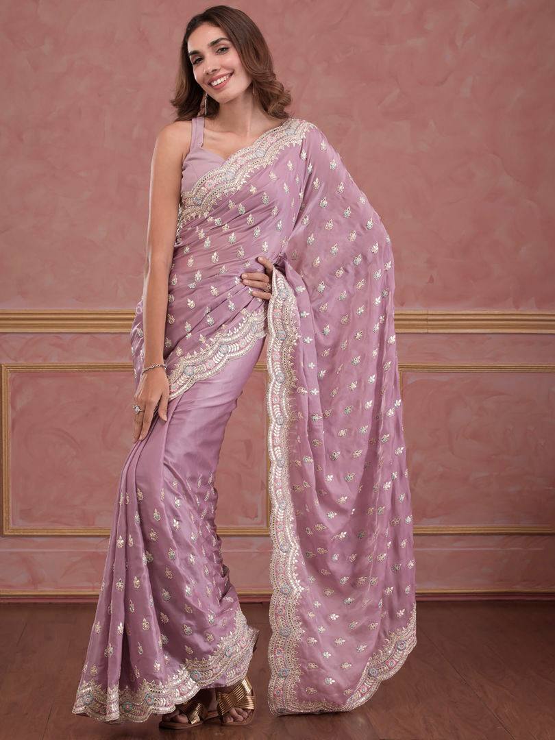 Faux Georgette Saree *DESINGER SAREE*