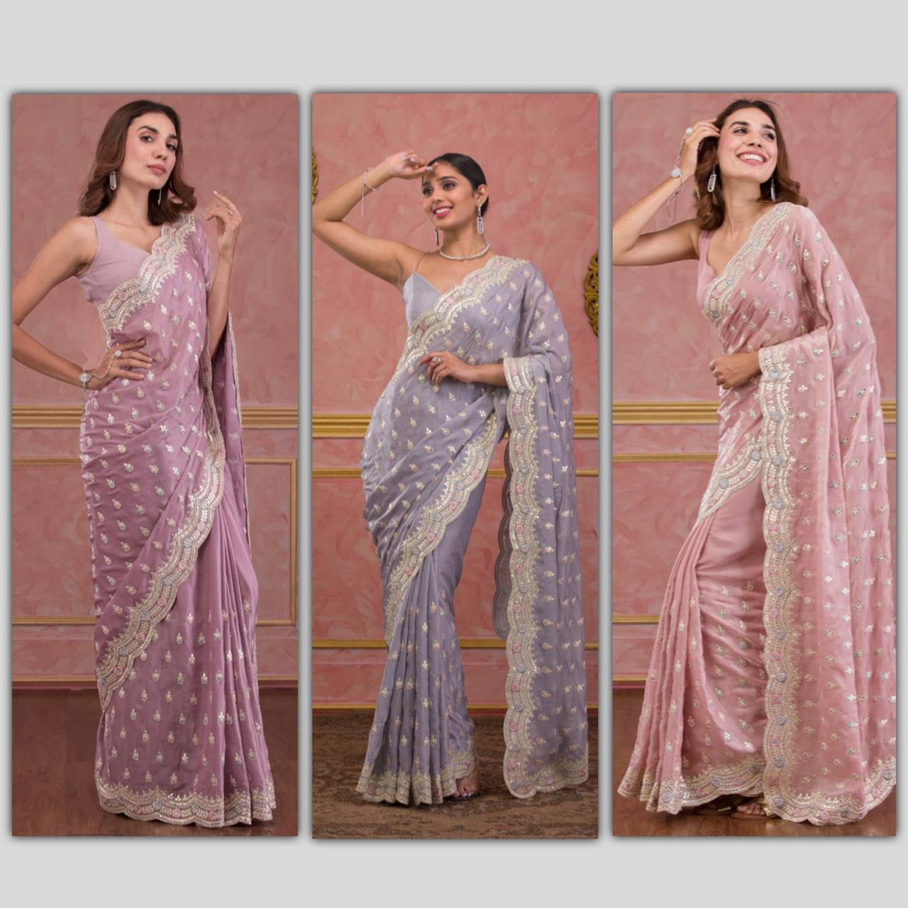 Faux Georgette Saree *DESINGER SAREE*