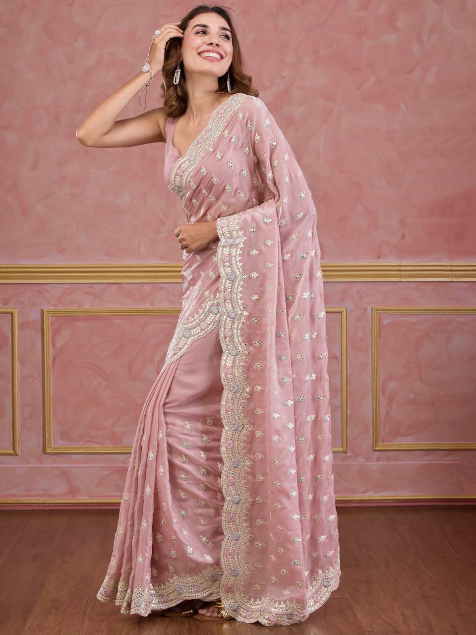 Faux Georgette Saree *DESINGER SAREE*