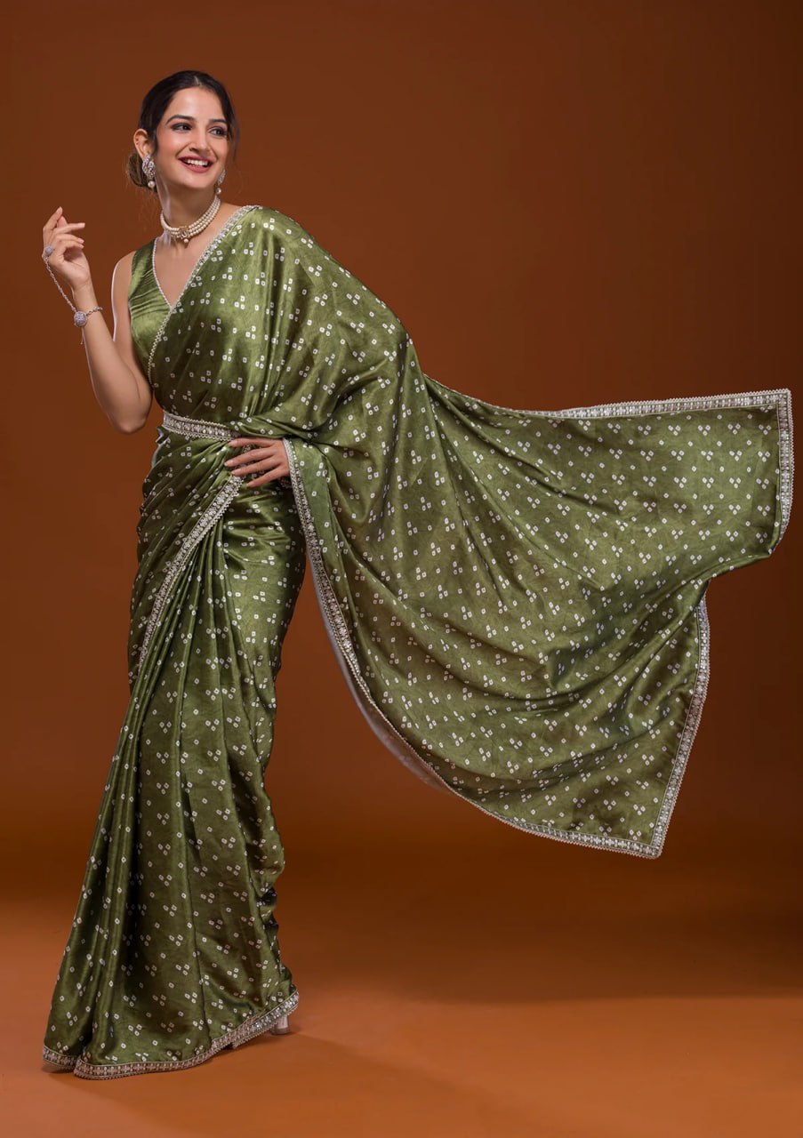 SEQUINS EMBRODERY LACE SAREE