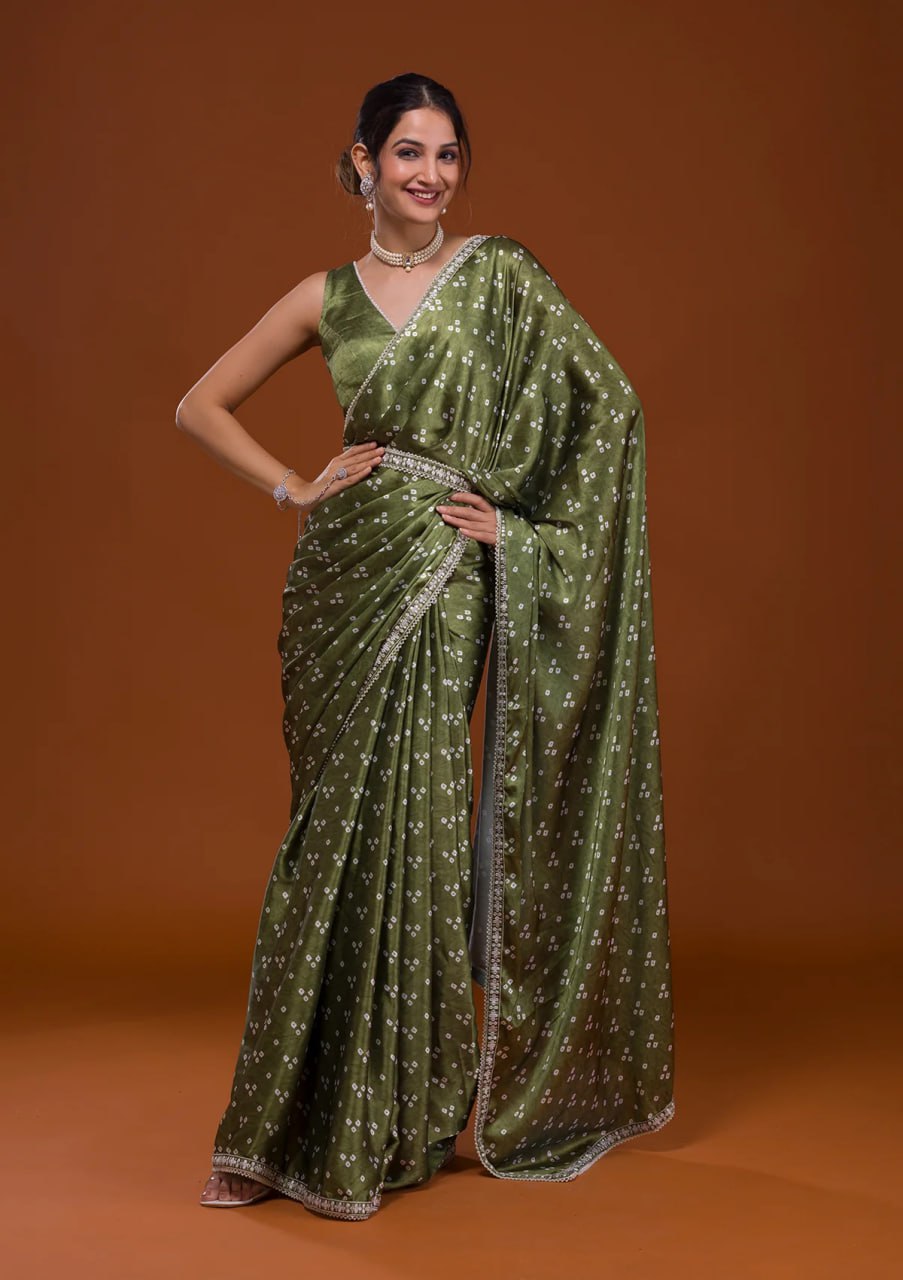 SEQUINS EMBRODERY LACE SAREE