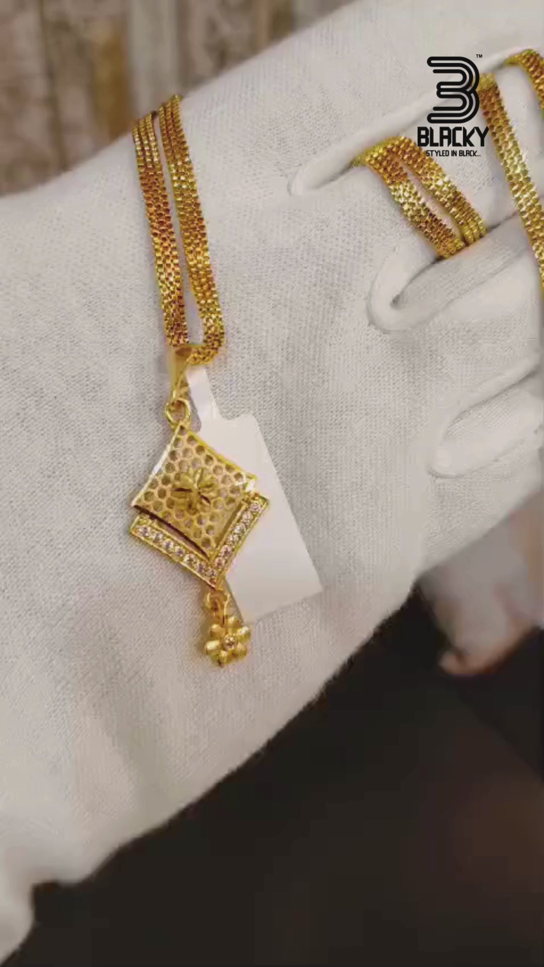 One-Gram Gold Chain Pendant Set