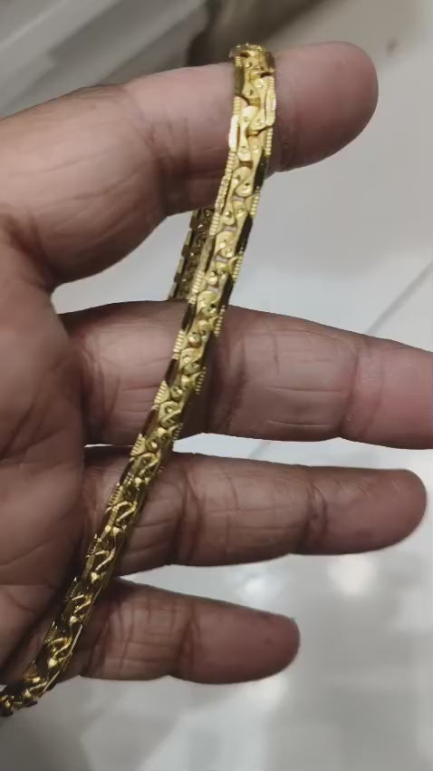 Gold Plated 1 Gram Chain Approx 20 Inch | Elegant Daily Wear Chain for Men Women | Long Lasting Shine Jewellery