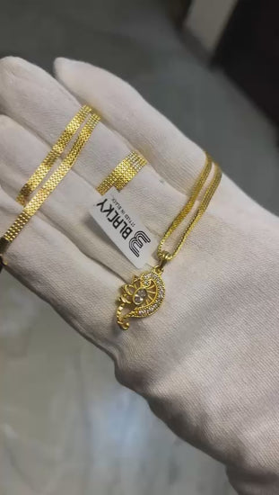 One-Gram Gold Chain Pendant Set